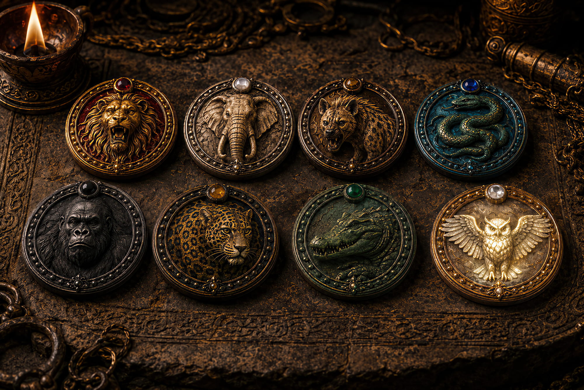 The sacred seals of the seven kingdoms of K'Thari and the Owl